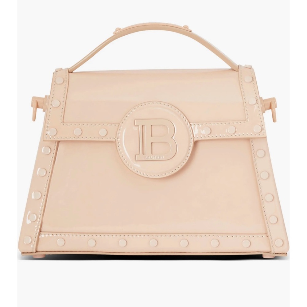 Balmain NWT B-Buzz Dynasty Patent Leather Top
Handle Bag